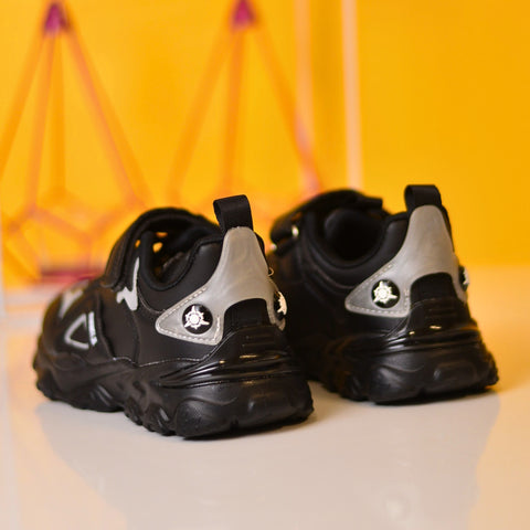 Pantofi Sport Copii Aris Negru , Din Piele Ecologica