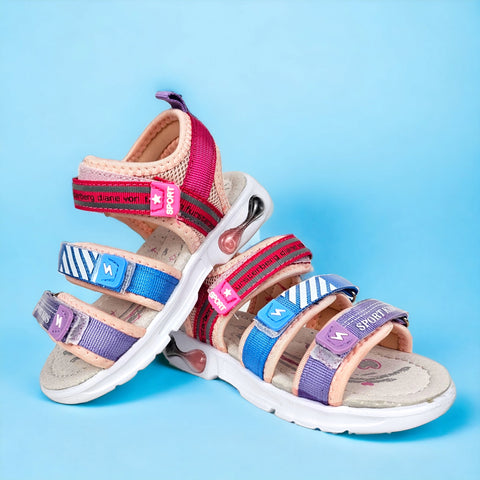Sandale Copii Marvel Violet Roz Din Material Textil Si Piele Naturala
